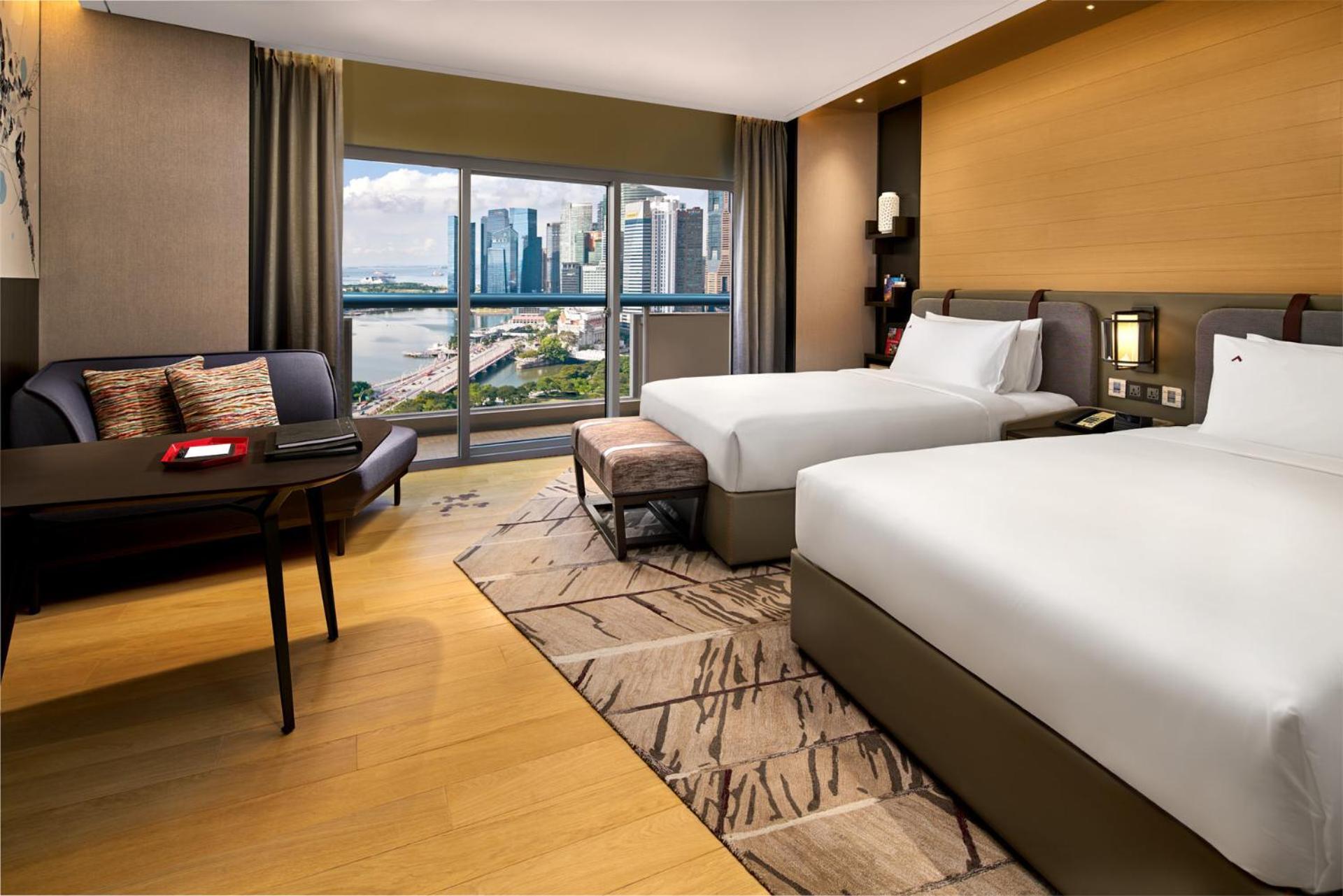 Executive Marina Bay, 2 Doubles, L65 Lounge Access, High Floor, Balcony, Marina Bay View